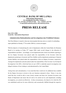 press release - Central Bank of Sri Lanka