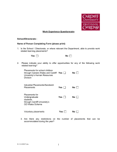 Work Experience Questionnaire