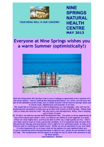 nine springs natural health centre may 2013