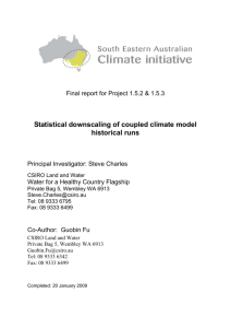 Statistical downscaling of coupled climate model historical runs
