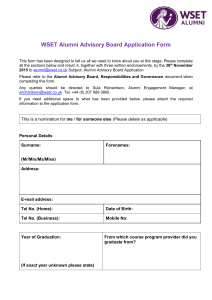 Alumni Advisory Board Application Form