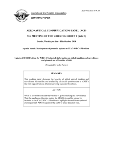 ACP-WGF31-WP20 Update to ICAO Position on Satellite ADS