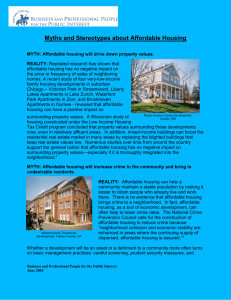 Myths & Stereotypes About Affordable Housing