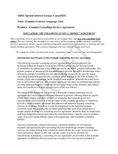 example consulting services agreement