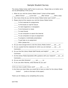 Sample Student Survey Form - Santa Rosa County School District
