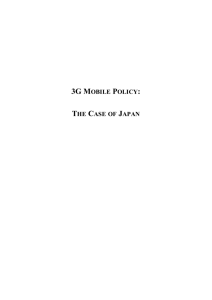 3G mobile policy : the case of Japan