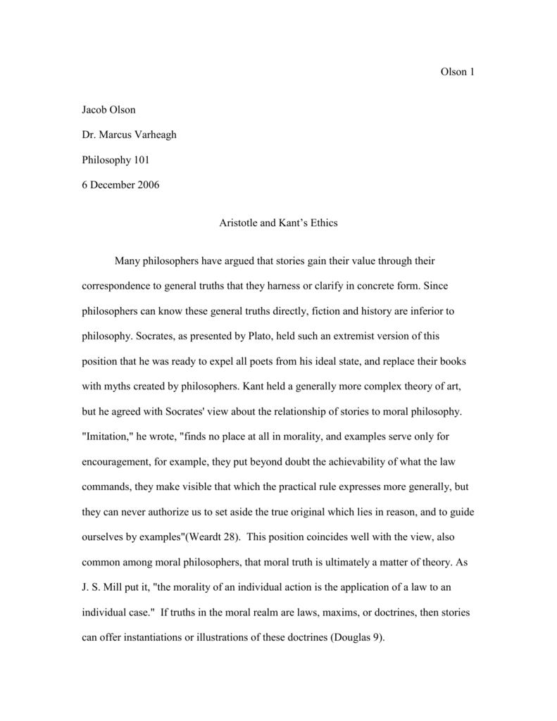 Реферат: Kant S Ethics Essay Research Paper Kant