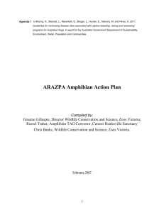 ARAZPA Amphibian Action Plan - Department of the Environment