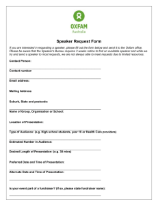 Speaker Request Form