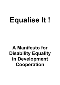Equalise It WORD - Disability Awareness in Action