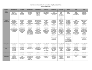 Subject Area - St. Jerome Elementary School