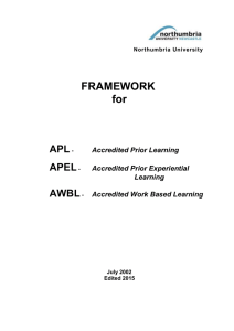 APEL - Northumbria University