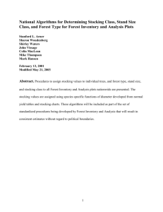 National Algorithms for Determining Stocking Class, Stand Size