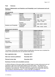 Review of Mathematics and Statistics and Probability Level