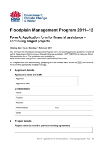 Floodplain Management Program 2011