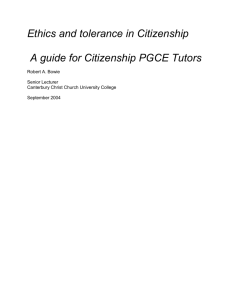 Ethics and Citizenship
