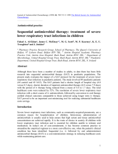 Sequential antimicrobial therapy: treatment of severe lower