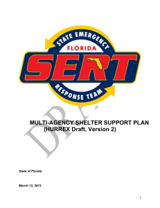 State Shelter Support Plan - Florida Division of Emergency