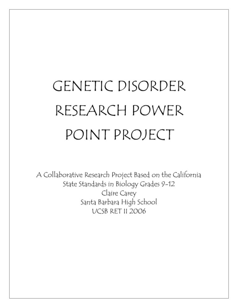 genetic disorder case study pdf