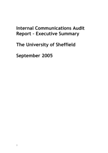 Internal Communications Audit Report