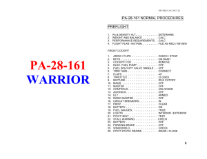 pa-28-161 normal procedures