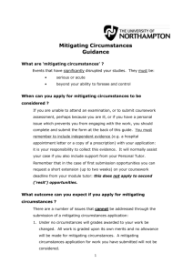 Mitigating Circumstances and Repeat Year Form