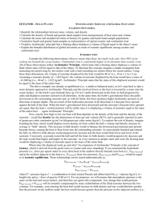 Investigation: Isostasy and Global Elevation