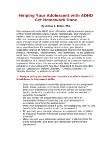 Helping Your Adolescent with ADHD Get Homework Done