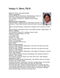 Sanjay S. Shete, Ph.D