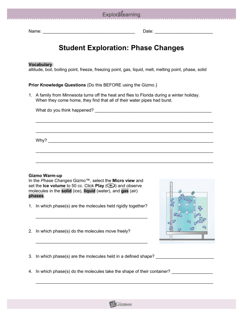 Student Exploration Sheet: Growing Plants