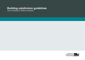 Building subdivision guidelines
