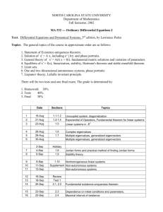 MA532 Course Outline in MS WORD - North Carolina State University