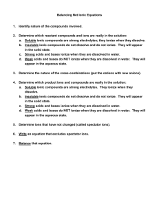 Balancing Net Ionic Equations