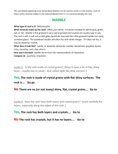 The card below explaining more detail about Marble is to be used as