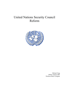 United Nations Security Council Reform