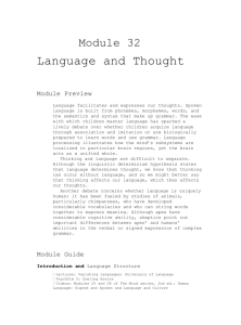 Module 32 Language and Thought Module Preview Language