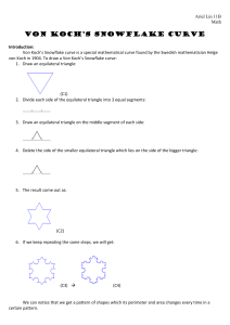 Von Koch`s Snowflake Curve