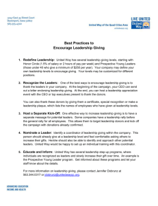 Best Practices to Encourage Leadership Giving Redefine