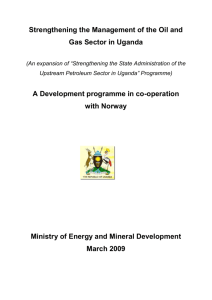 Strengthening the Management of the Oil and Gas Sector in Uganda