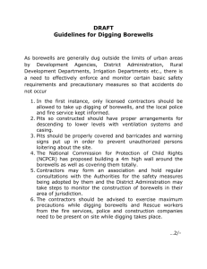 Guidelines for Digging Borewells
