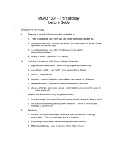 MLAB 1331 – Parasitology - Austin Community College