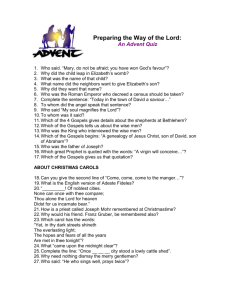 Preparing the Way of the Lord An Advent Quiz