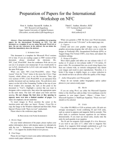 MS Word template - NFC Research Lab
