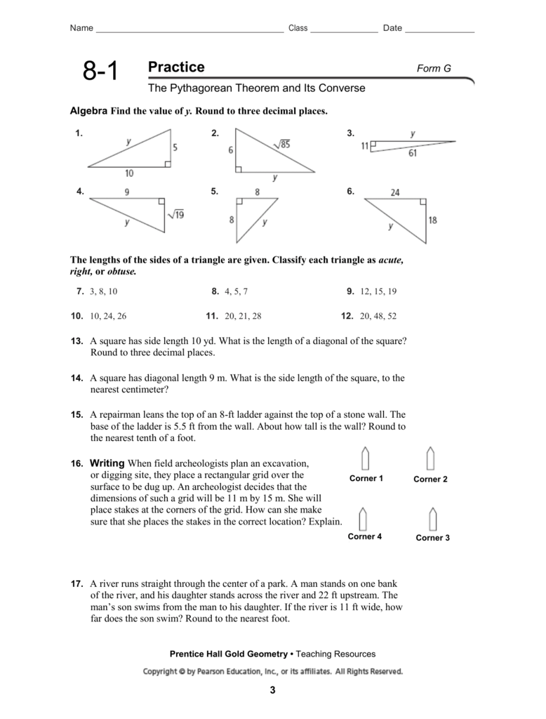 Practice the pythagorean shop theorem and its converse