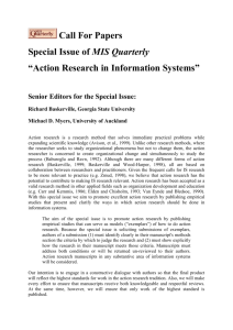Call For Papers - Qualitative Research in Information Systems