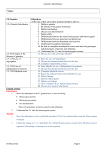 Genetic crosses - Physics Teacher