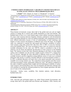 An overview of hydrology and surface water accounting of