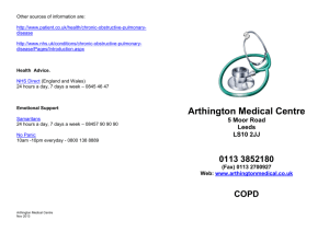 COPD leaflet - Arthington Medical Centre
