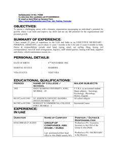 Gulfjobseeker CV No: 74208 To interview this candidate call