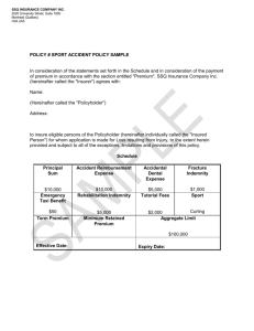 policy # sport accident policy sample